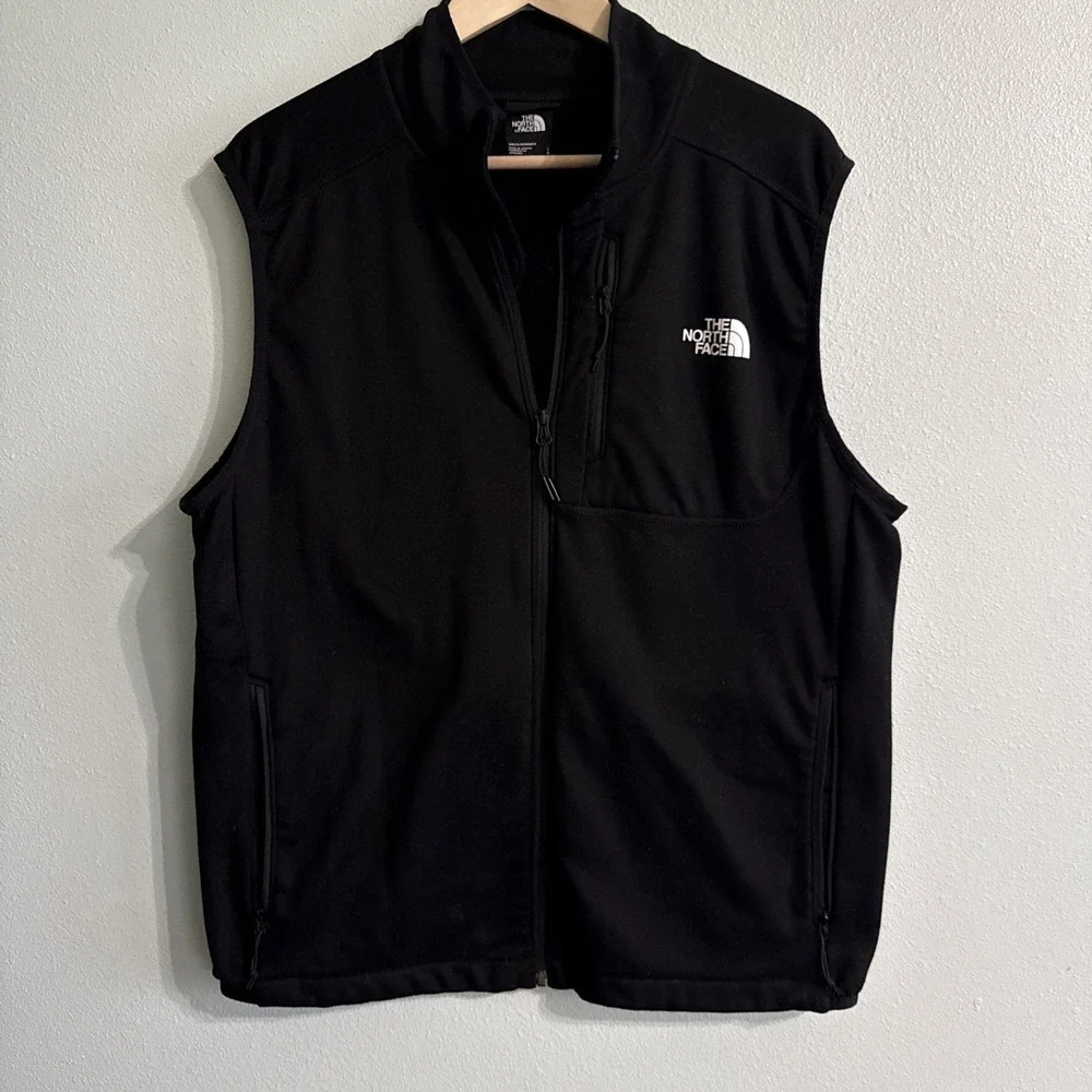 The North Face‎ Canyonlands Vest Men's Large Black Fleece Full Zip EUC